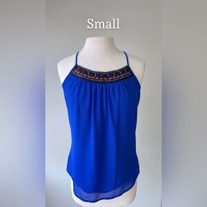 Women’s Royal Blue Dressy Tank- Small